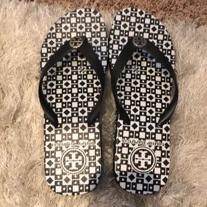 Tory Burch wedge flip flops